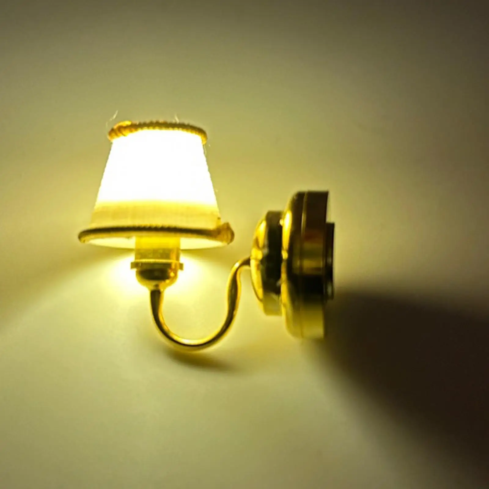 Dollhouse LED Wall Sconces Decorations 1:12 Miniature Sconce for Mini Toy Micro