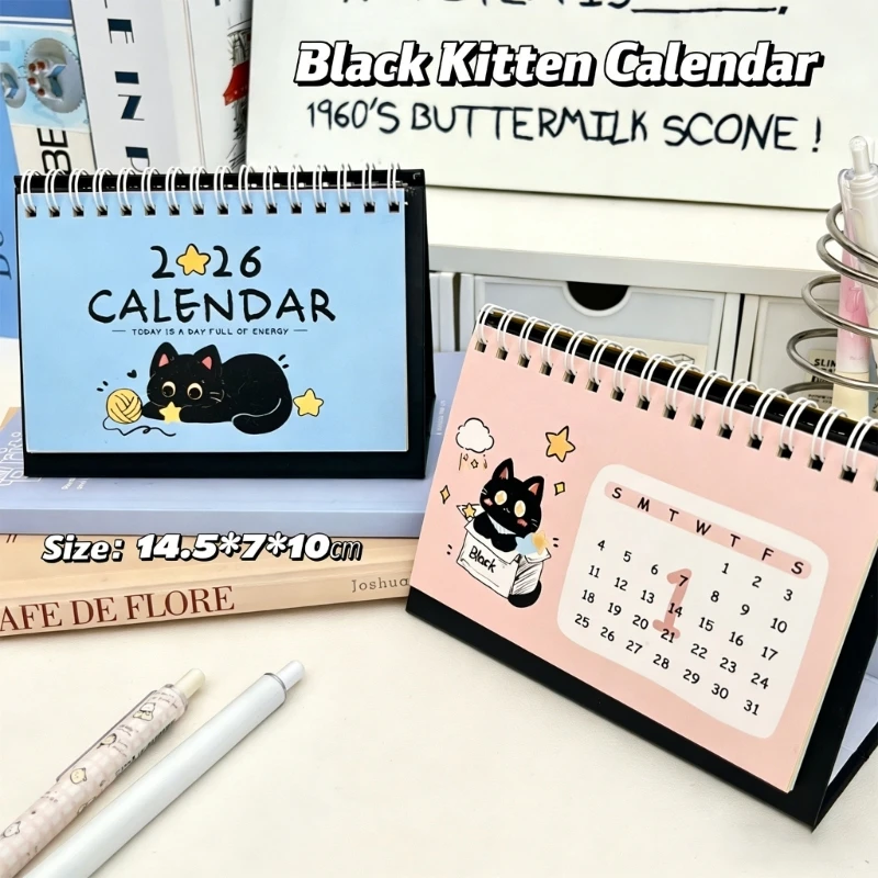 

2026 Monthly Calendar, Pocket Sized Calendar Creative Desktop Decoration Daily Planner Portable Small Desk 896C