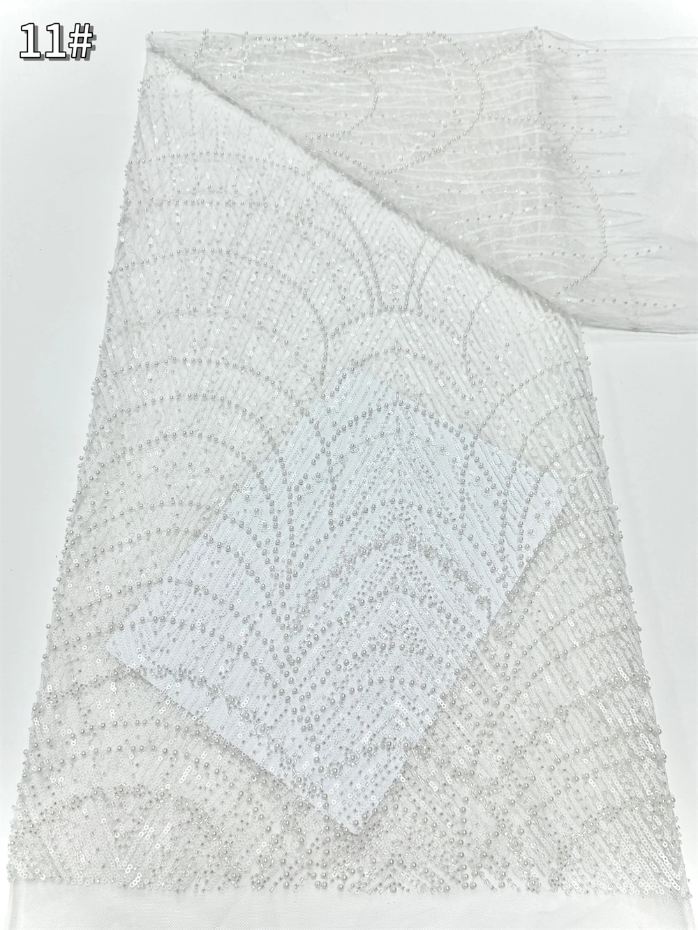 African Sequins Beaded Groom Lace Fabric High Quality French Tulle Lace Fabric 2025 Embroidery Nigerian Lace Fabrics