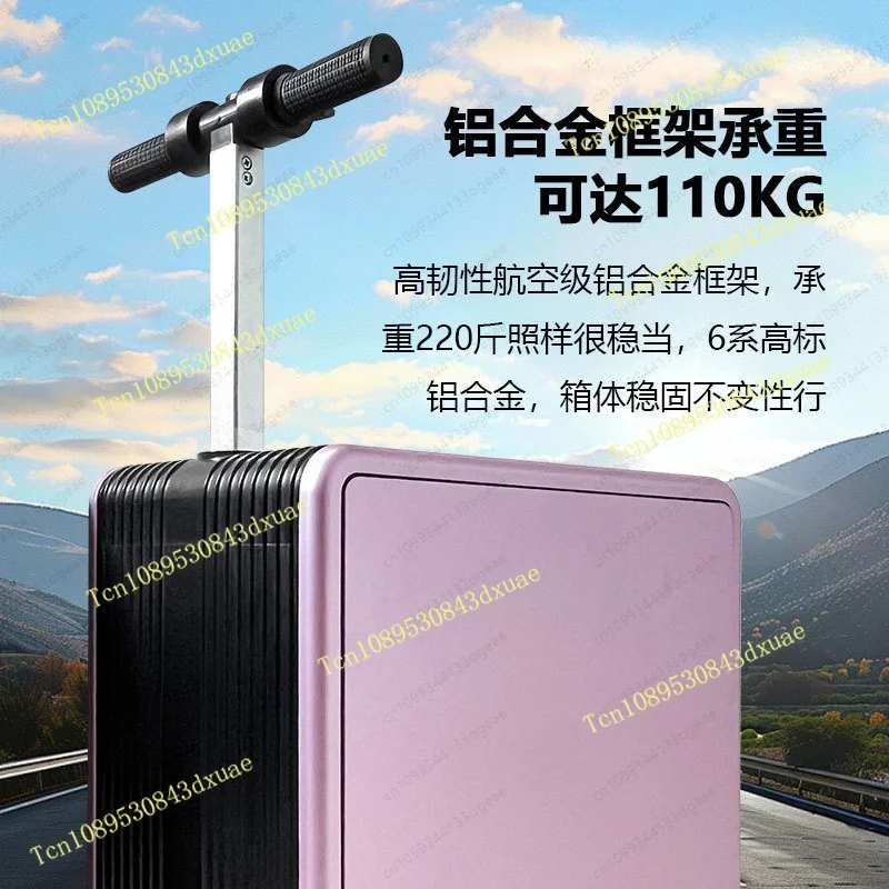 Smart Ride-On Electric Suitcase, 20 Inch Motorized Luggage with Seat, Auto-Follow & Silent Mode, Personal Mobility Carry-On