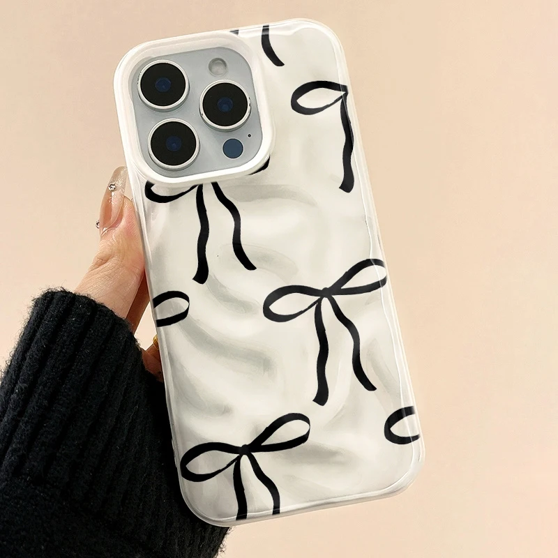 

Bow Fashion INS Candy Color Laser Силиконовый чехол для телефона для iPhone 17 Pro 16 15 14 13 12 11 Pro Max Plus Противоударные чехлы Funda