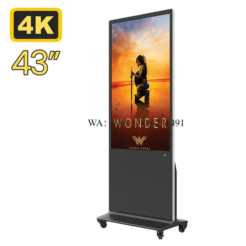 Free Shipping US Stock 43 Inch 4K HD Floor Standing LCD Signage Advertising Display Vertical Digital Kiosk for Business
