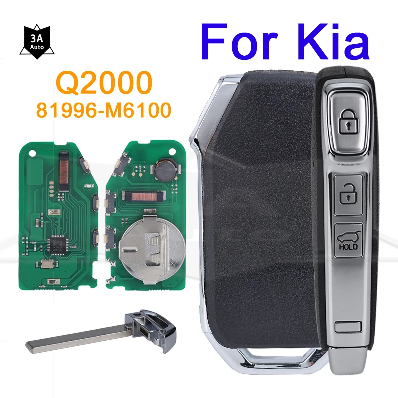 Remote Car Key Replacement For Kia Sportage K5 Forte Q2000 Auto Smart Promixity Key After 2017 81996-M6100 Card 4A Chip 433MHz