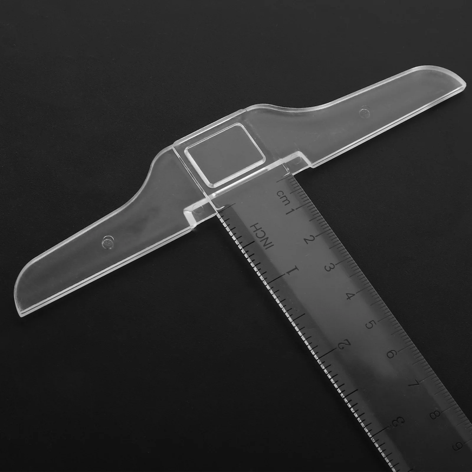 2Pcs T-Square 30cm Plastic Double Scale Measuring Ruler for Engineering Architecture Drafting T Shape Ruler T-Shaped Rulers