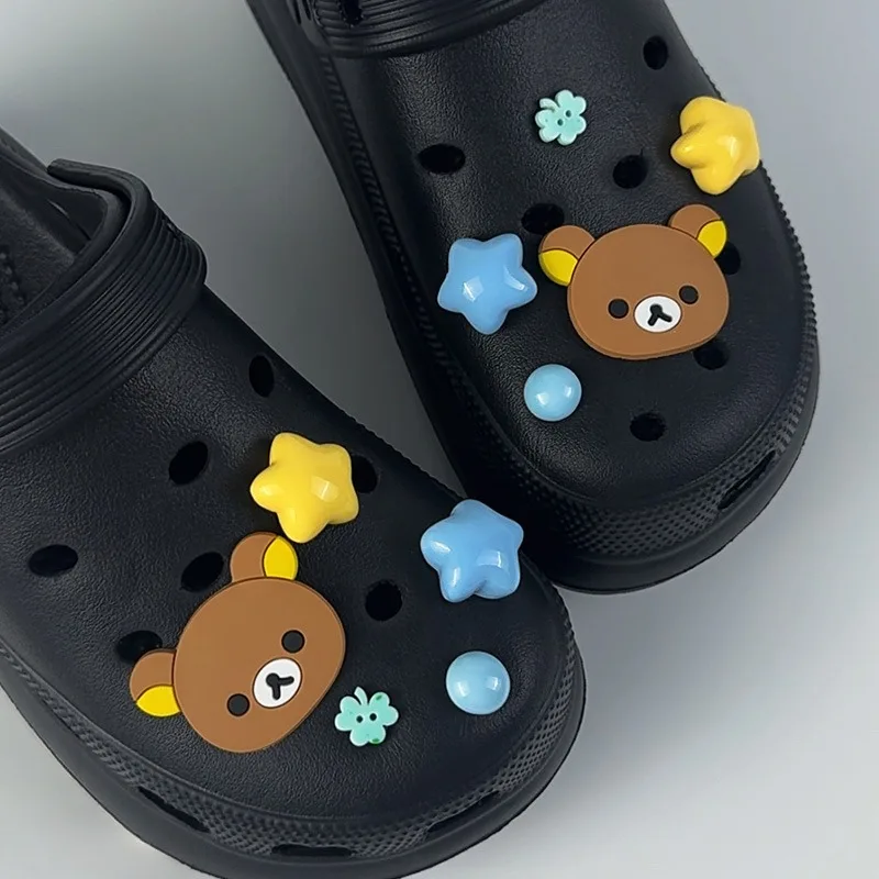 10er-Set Sommer-Fashion-Schuh-Charms: Süße Harz-Bären- und Pentagramm-DIY-Schuhdekorationen für Clogs und Schuhschnallen – Detail 4