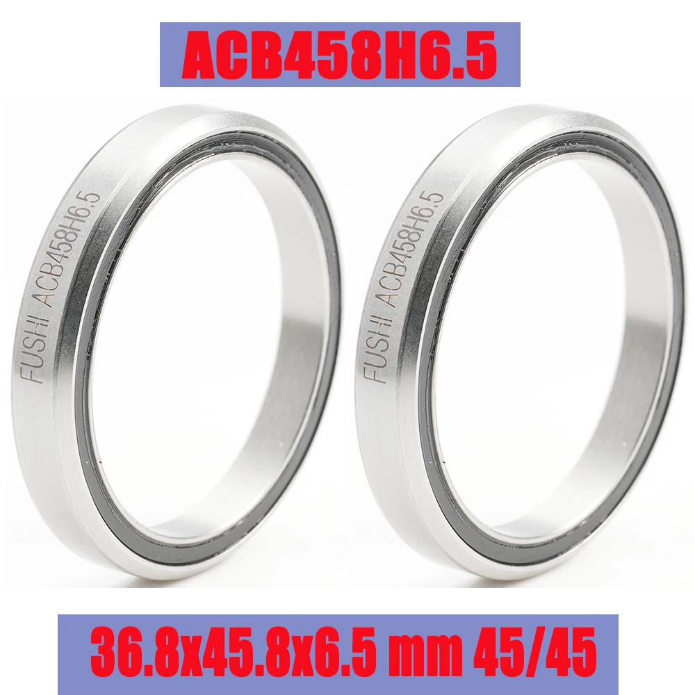 ACB458 Bicycle Headset Sealed Cartridge Bearings 36.8x45.8x6.5 mm 45/45 Degree 2PC Lightweight Steel Tapered Upper Lower