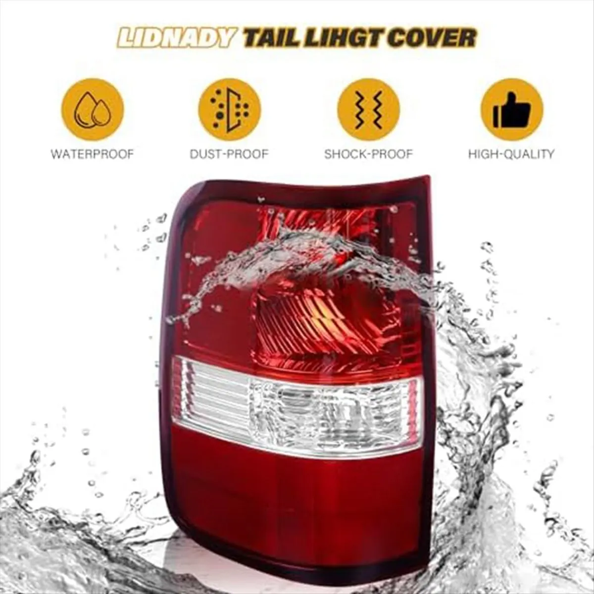 ●For 2004-2008 Tail Light Assembly Brake Rear Light Replacement 5L3Z-13405-CA, Without Bulb, Left