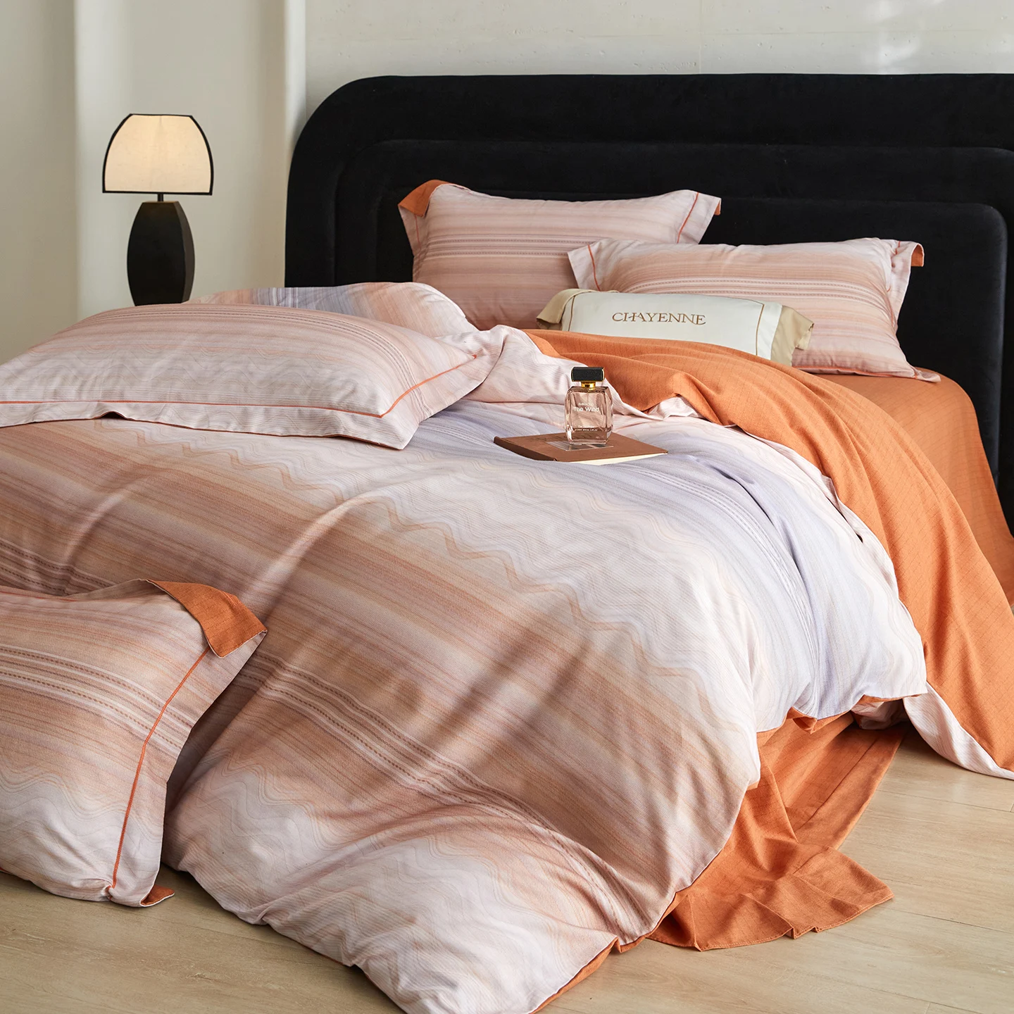 100% Cotton Bedding Set Brushed Grid Solid Double Color Collision Duvet Cover Sheet Set Red Blue Sheet King Queen for Bedroom