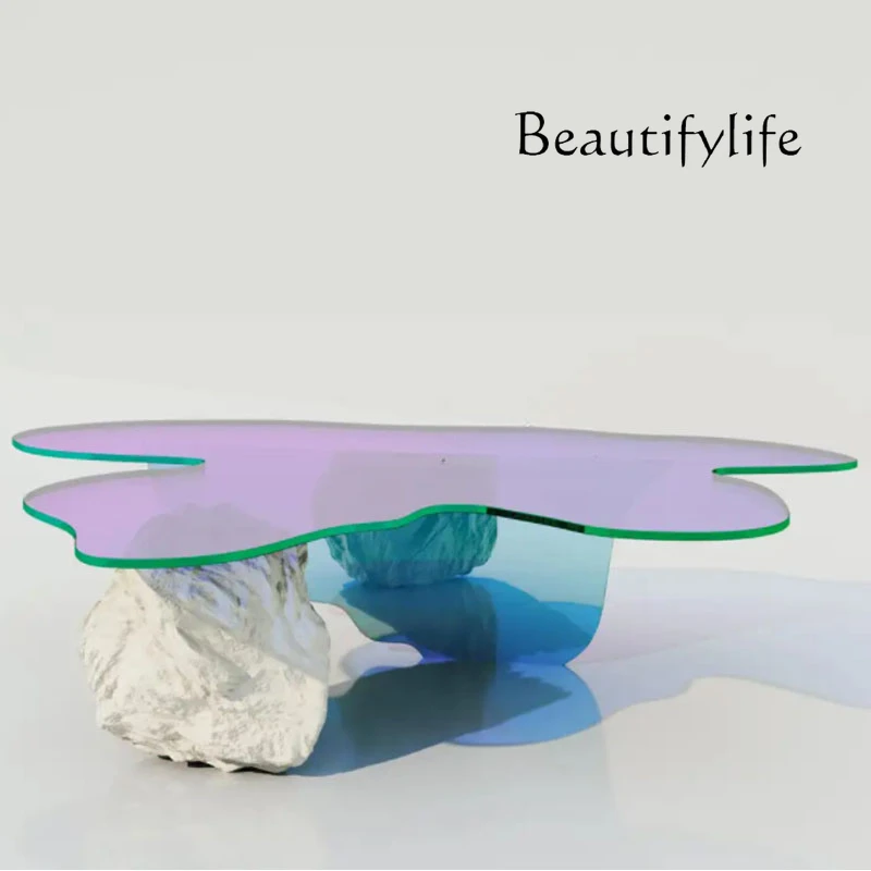 Acrylic Tea Table Creative Personality Advanced Light Luxury Design Stone Minimalist Modern Tea Table