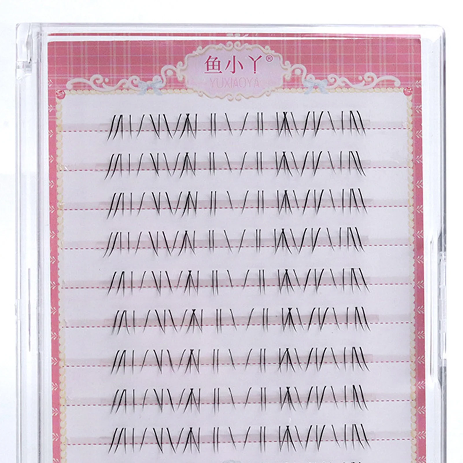 Estensioni a grappolo di ciglia inferiori naturali Ciglia finte Manga 4-6mm Lunghezza mista Nero C-Curl Ciglia quotidiane Trucco da salone fai da te