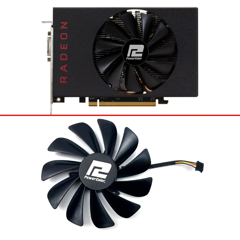 

New 95mm 4pin CF1010U12S For POWERCOLOR Radeon RX5500XT 8GB OC Graphics Card Replacement Fan