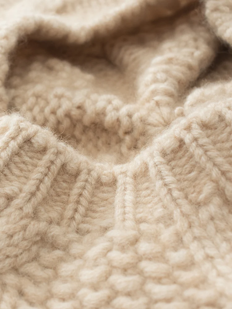 レディース100%カシミヤケーブルニット厚手ベレー帽秋冬装飾グレーススタイルオフィスレディカシミヤニット帽高品質