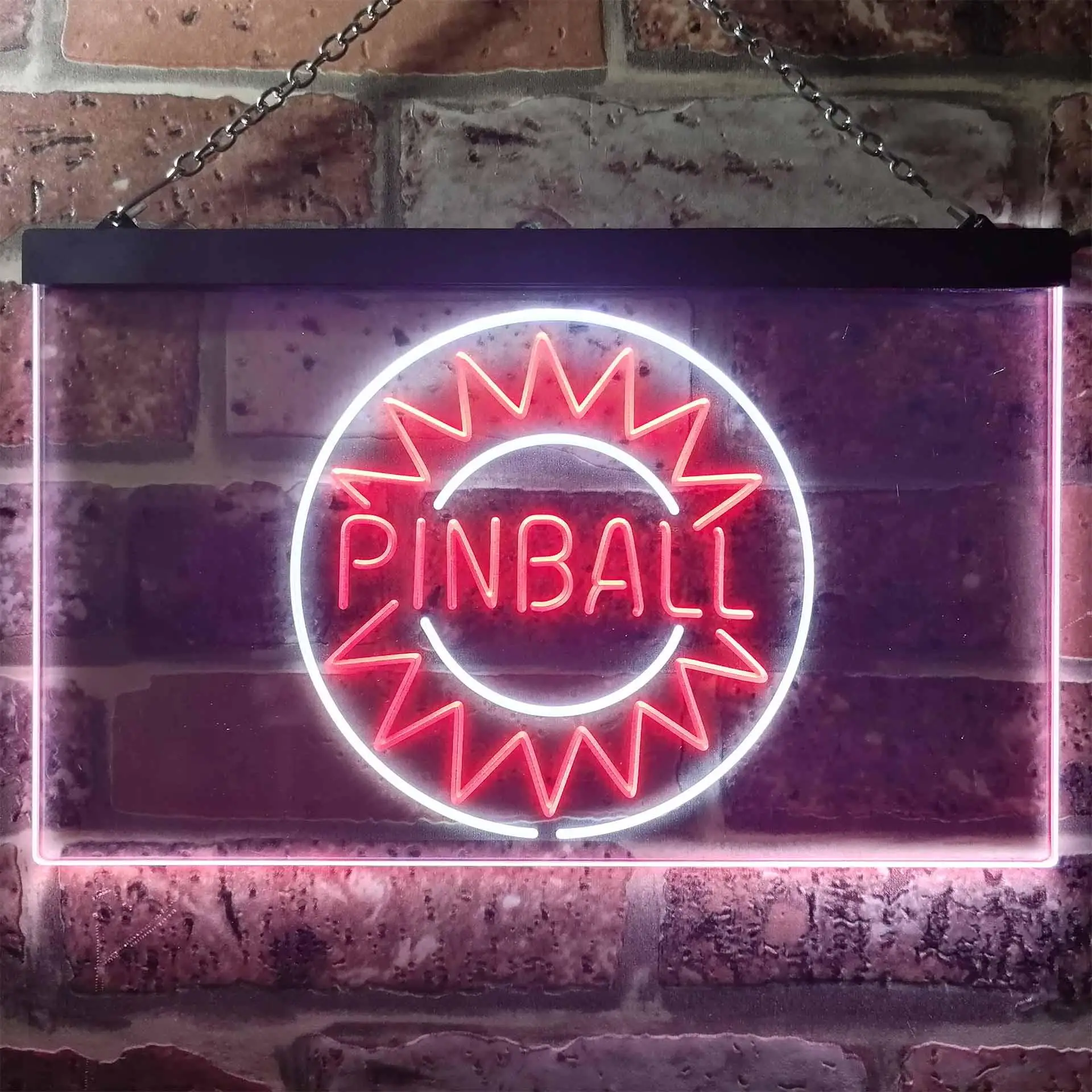 Pinball Arcade Game Dual Color Led Neon Sign st6-i3307