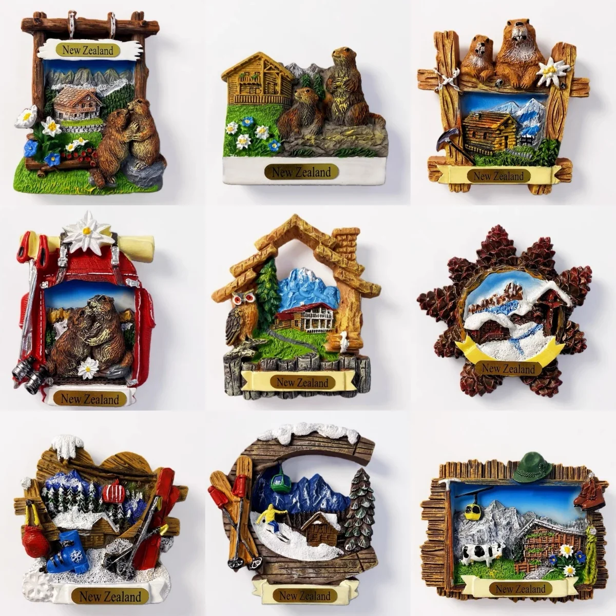 Imán de nevera de recuerdo de viaje de Nueva Zelanda, imán de nevera 3D, imán de nevera hecho a mano, imán de nevera decorativo