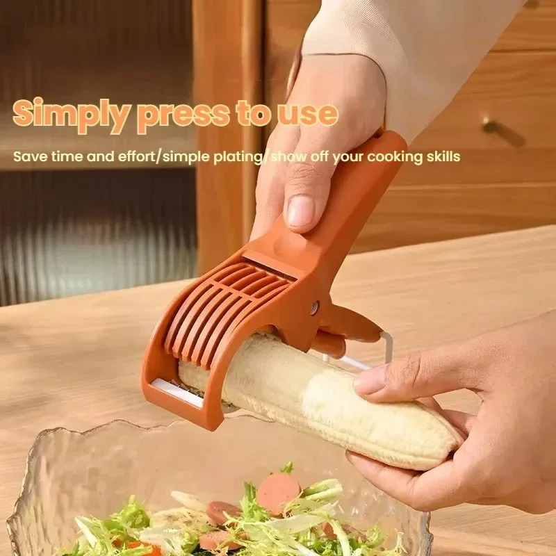 

Stainless Steel Vegetable Slicer & Fruit Cutter, Multi-functional Salad Chopper, Kitchen Gadgets for Home Cooking, Kitchen Tools