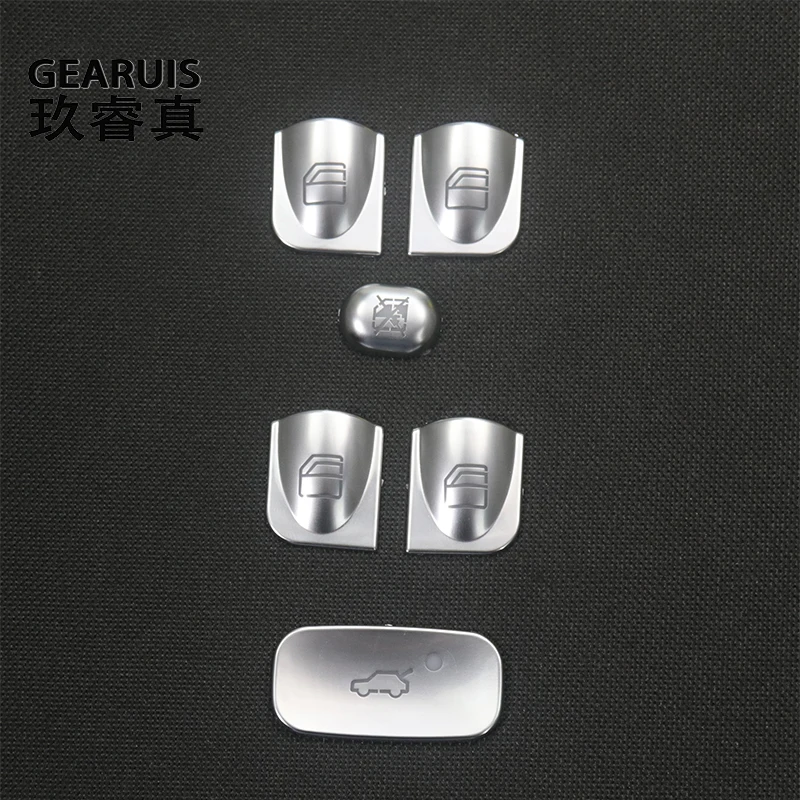 For Mercedes Benz CLK Class W209 2002-2006 Car Door Window Glass Lift Button switch Cover Sticker Trim Auto Interior Accessories