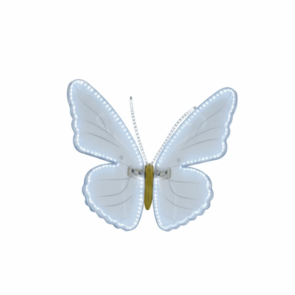 40/60cm LED Butterfly Light Static Waterproof LED Fluttering Butterfly LED Simulated Butterfly Decor Indoor Stage Decor