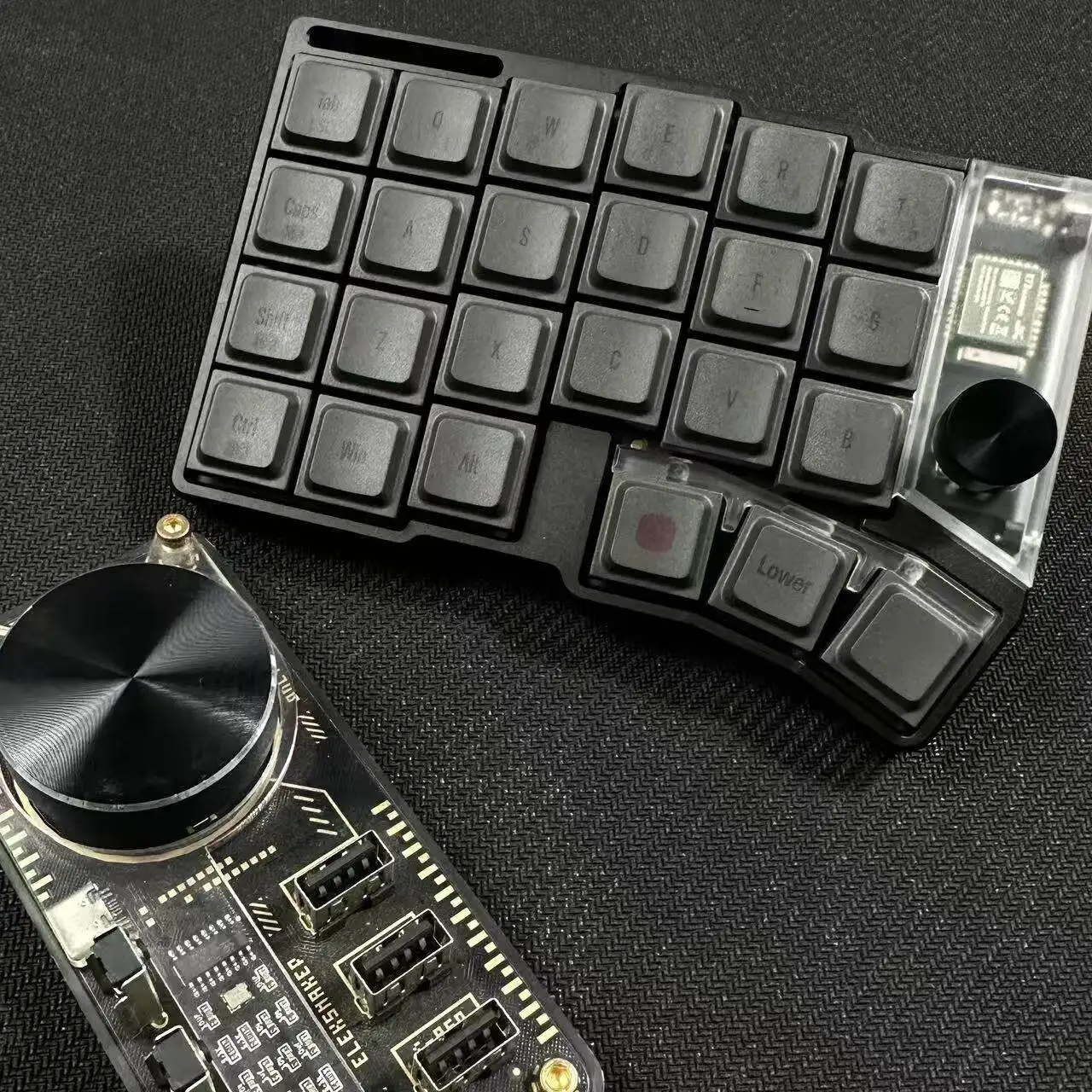 Jezail Funder Cornix Split Keyboard with Knob Cnc Aluminum Case