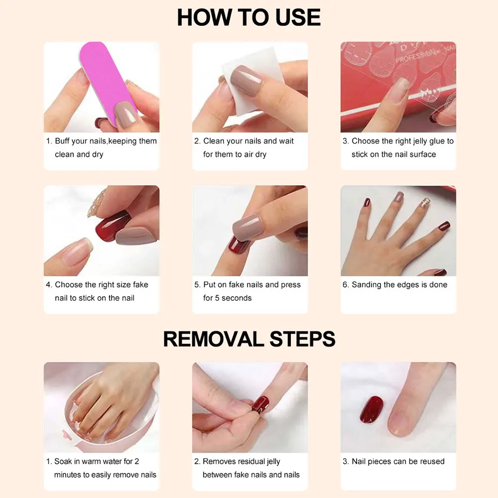 10 stks/zak Macarons Dopamine Kleur Leuke Blush Effect Handgemaakte Druk Op Nagels M/S Maat Korte Ronde Volledige dekking Kunstnagels Tips