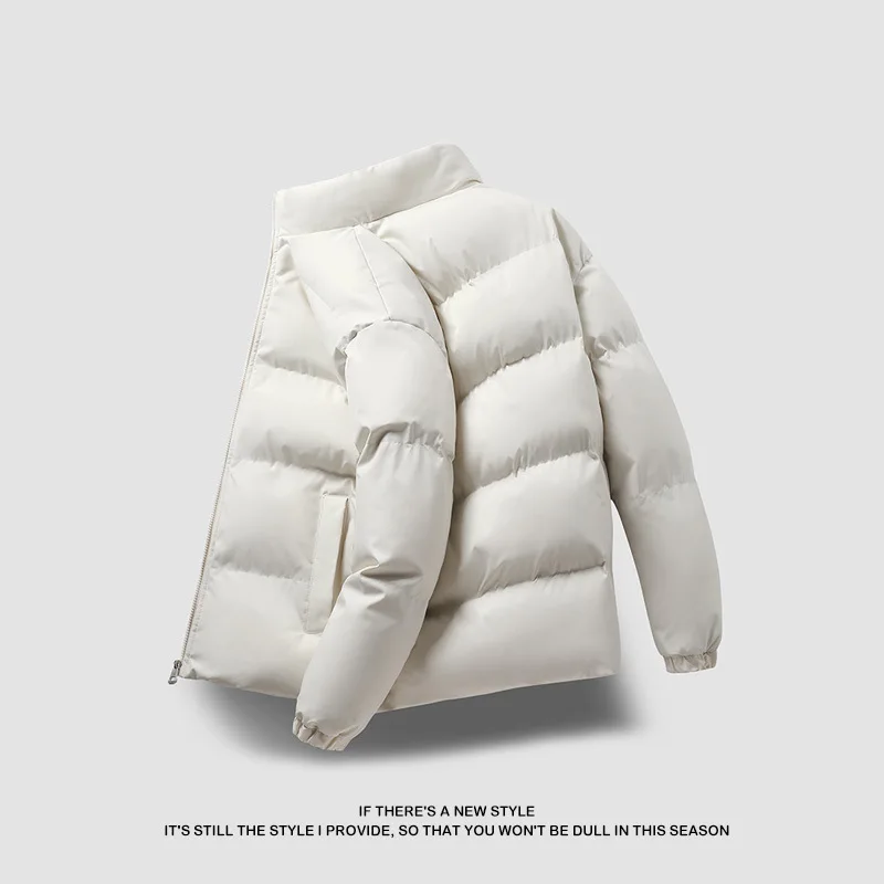 البوب جديد الشتاء الرجال سترة قطن معطف القطن عادية الرجال أسفل سترة سترة منفوخة الوقوف طوق ملابس للرجال #3