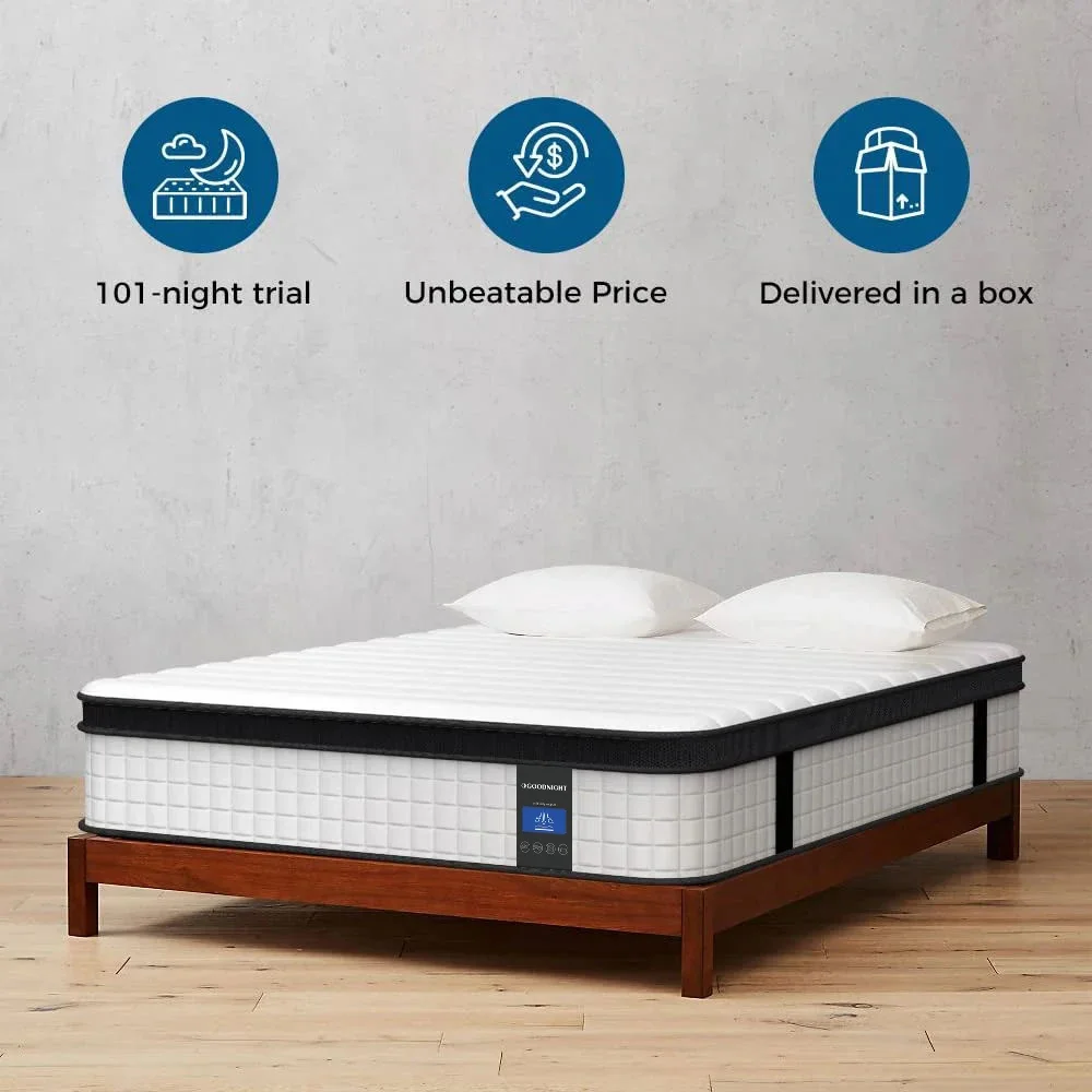 12Inch Full Size Memory Foam Bedroom Hybrid Mattress In One Box