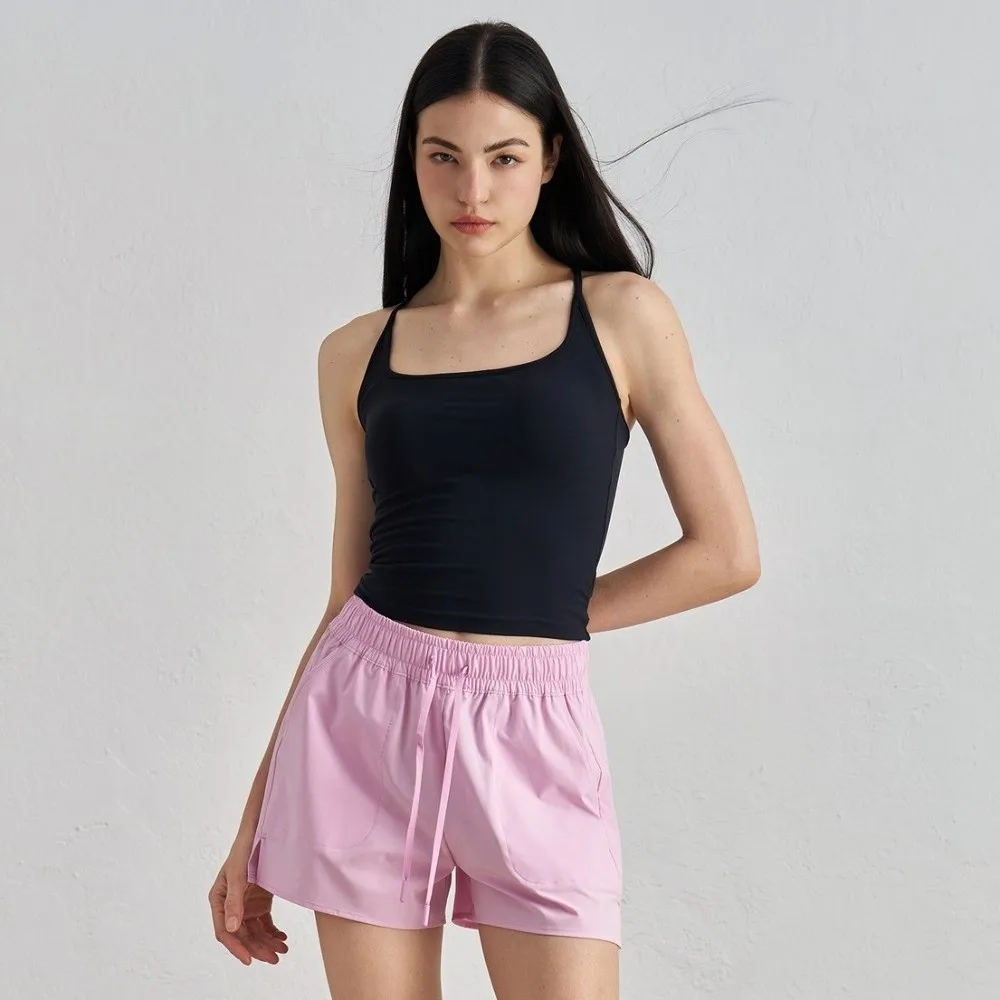 Moda sem mangas colete esportivo camisolas estilo curto fora do ombro yoga colete fino ajuste cor sólida regata mulher