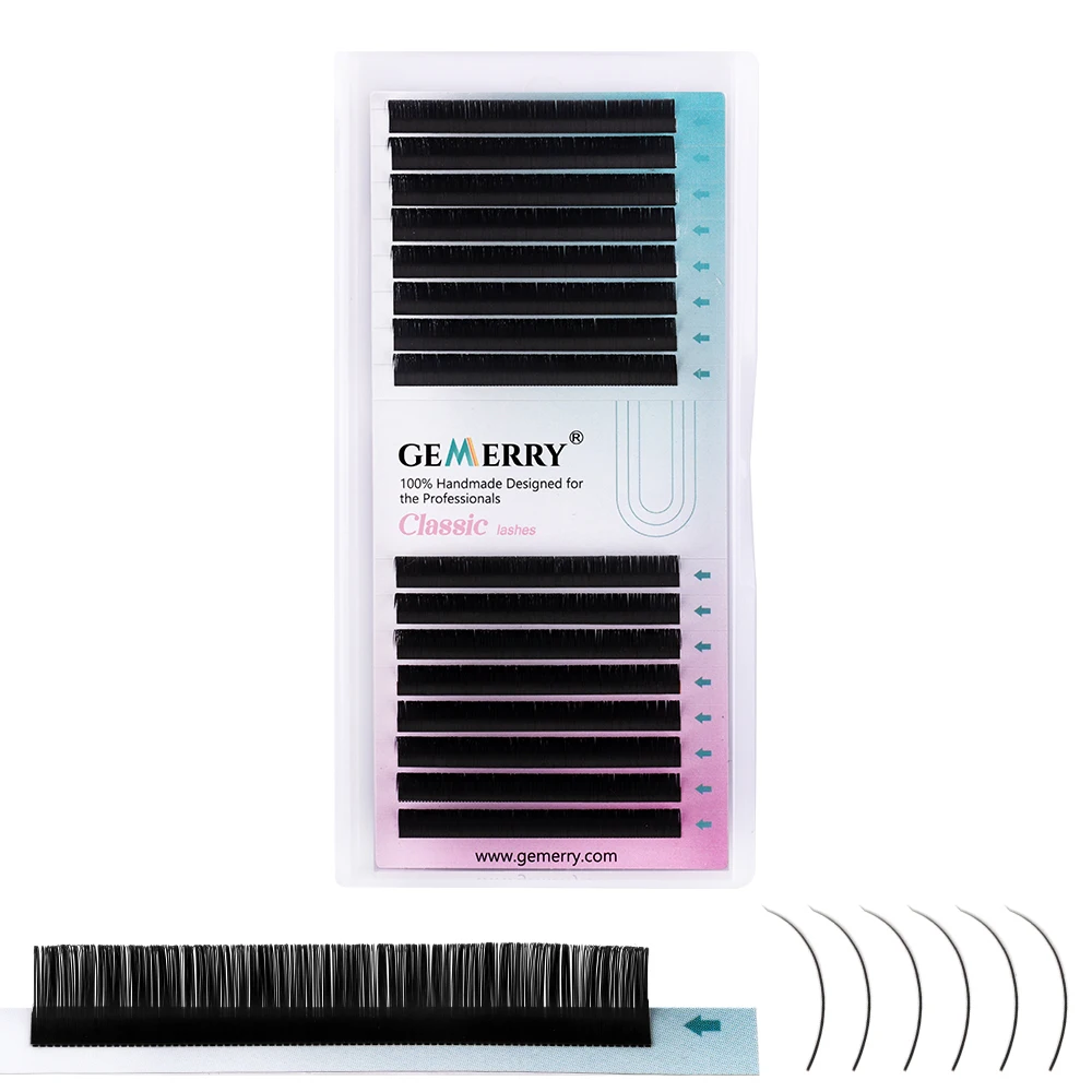 16Rows Individual Eyelash Extension Artificial Fake Eyelashes Silk Mink For Building Makeup Supplies Professionals Natural Cils