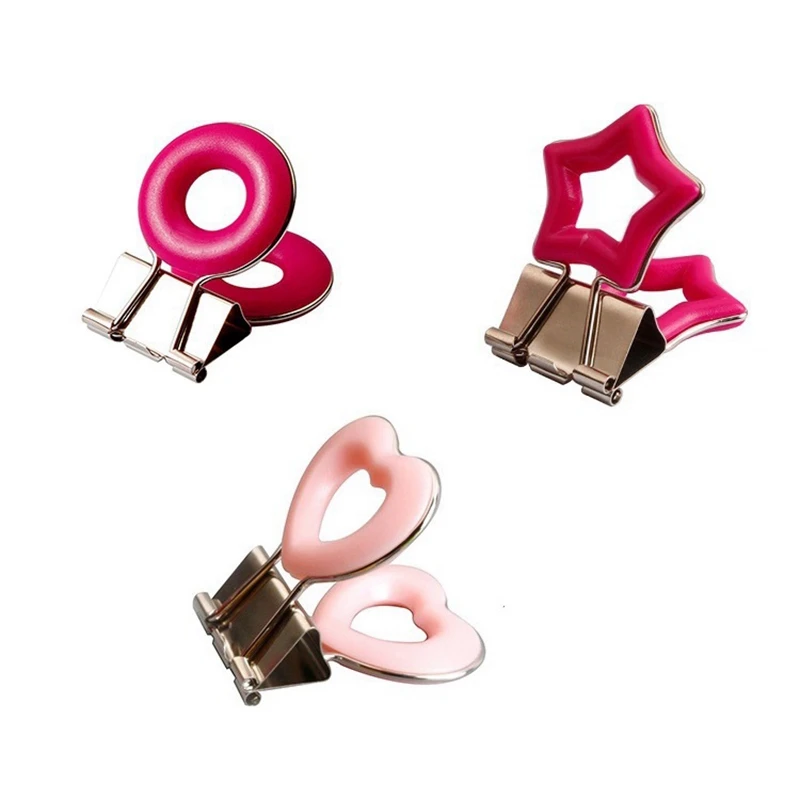 12 Pcs Binder Clips Paper Clamps 4 Colors Paper Binder Clip Long Tail Clip with Holess Metal Fold Back Clips with Box