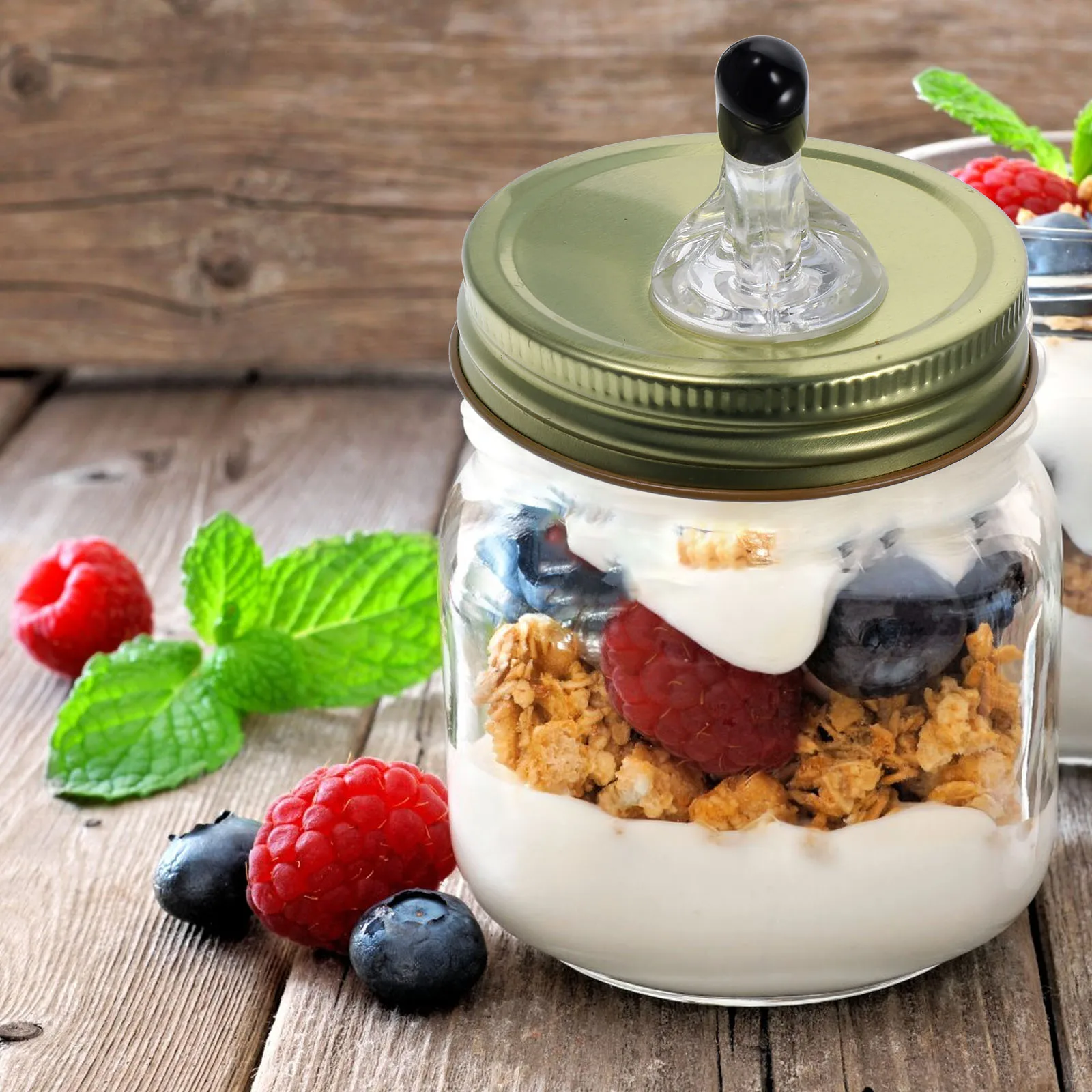 

2 set Jar Pour Spout Lid Wide Mouth Mason Jar Spout For Oil Wine Juice Milk Beverage Dispenser Kitchen Storage Organizer