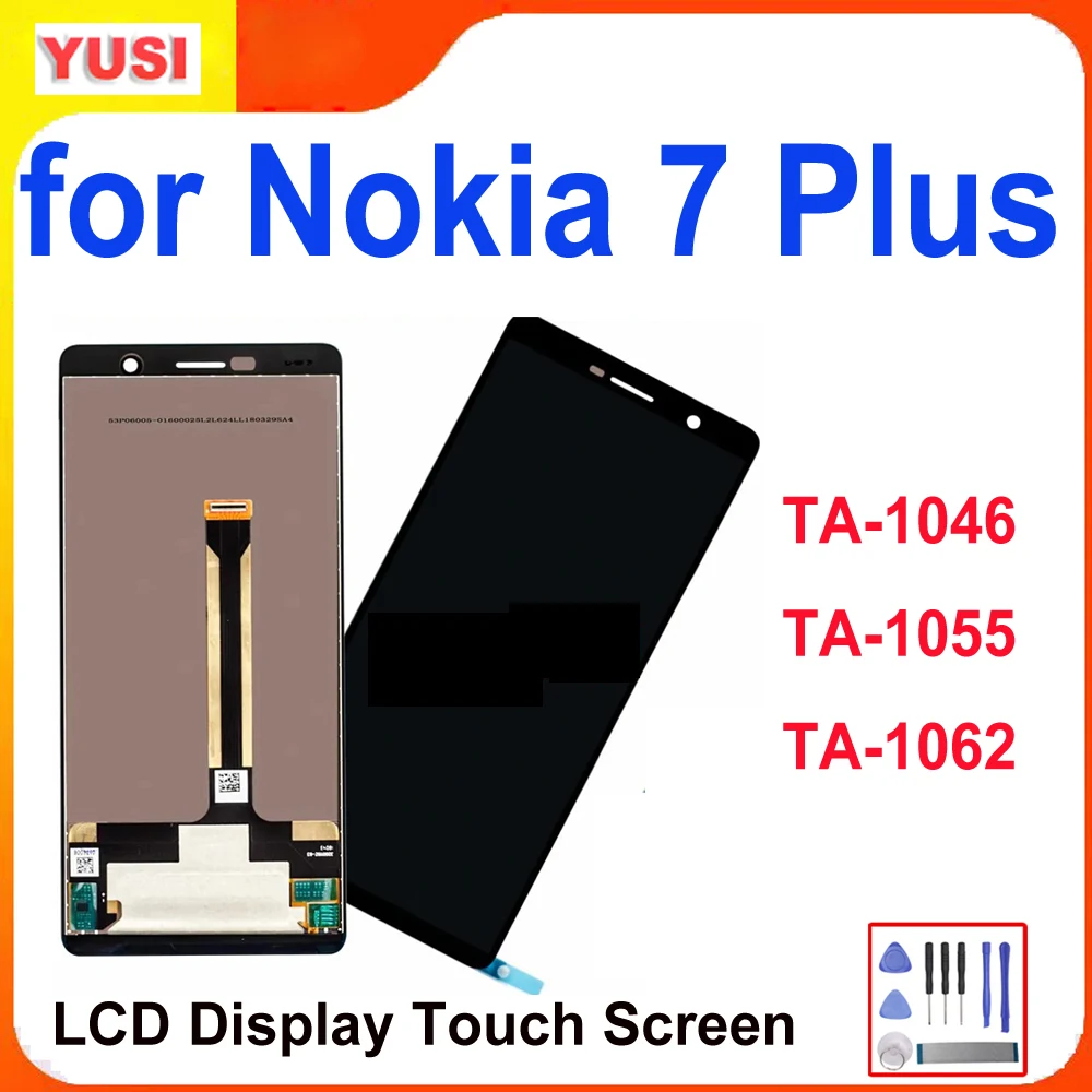 Original LCD for Nokia 7 Plus LCD Display Touch Screen Digitizer Assembly TA-1046 TA-1055 TA-1062 for Nokia E7 Plus LCD Screen