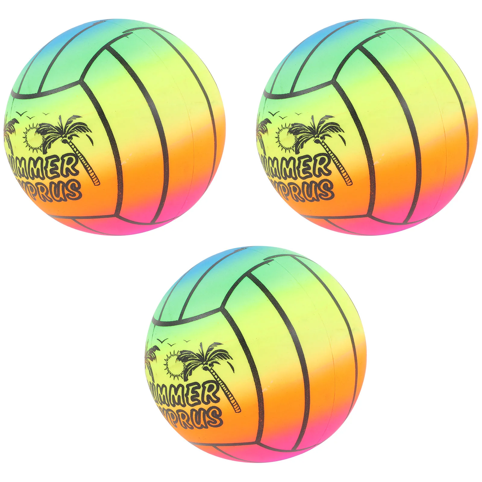 3 Pcs Flaping Kickball Beach Balls Handball for Kids Playing Elastic Bounce The