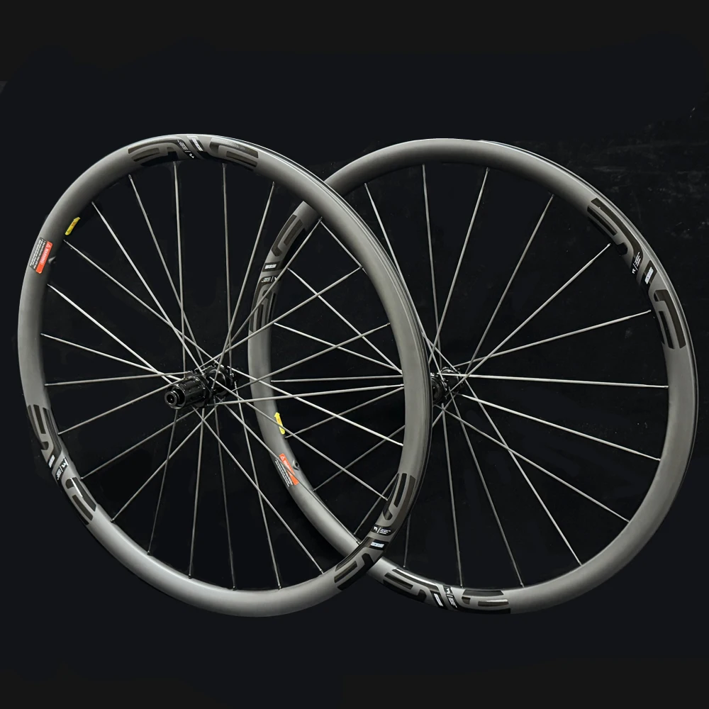 30mm 45mm 50mm Carbon Bike Tubeless Disc Brake Wheelset Custom Sticker Ratchet Carbon Spoke Hub Gravel Bike Wheel 700c