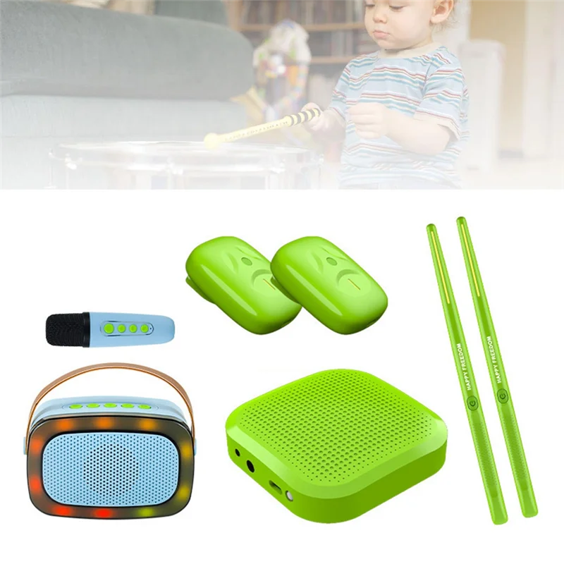 

Y67A-Air Drum Set 3D Motion Sensing Professional Virtual Air Drum Set With Drumsticks Pedals & Speaker For Adults And Kids