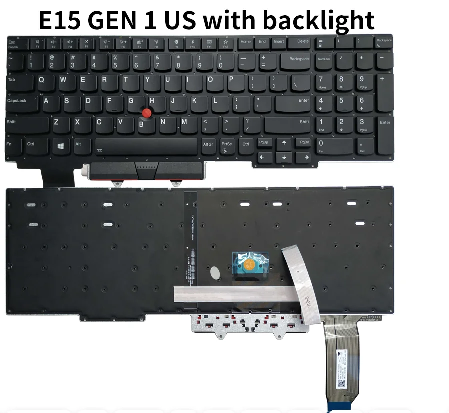 

New US Russian French Keyboard For Lenovo Thinkpad E15 Gen 2 Gen 1 (Type 20T8 20T9 20TD 20TE) With Point FR RU