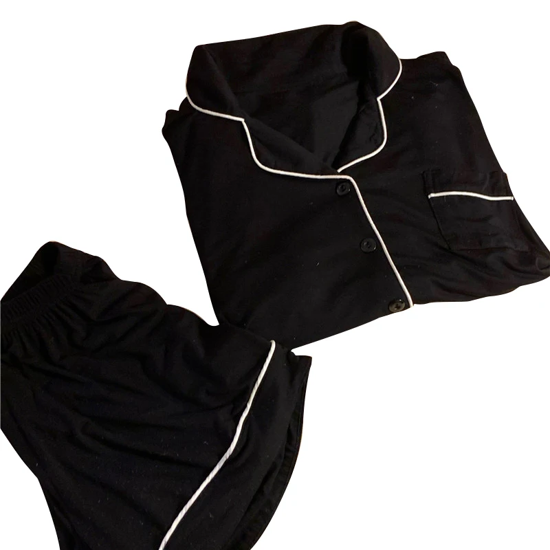 WEALBIRD short sleeve shorts cardigan pajamas women summer home wear two-piece set to wear summer suit summer