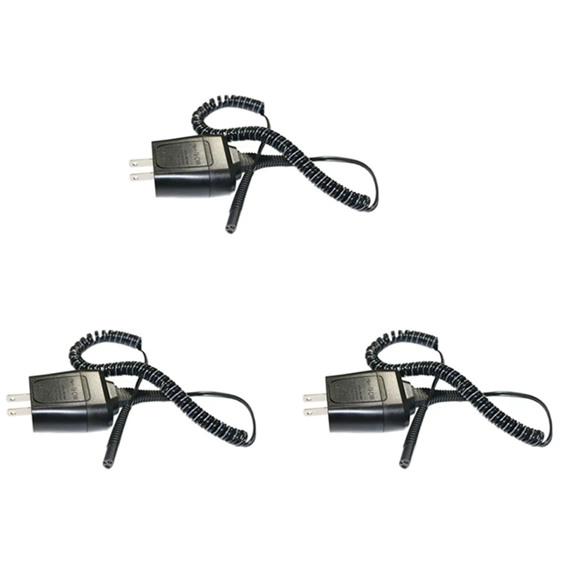 

3X Power Cord For Braun Shaver Series 7 3 5 S3 Charger For Braun Electric Razor 190/199 Replacement 12V Adapter US Plug