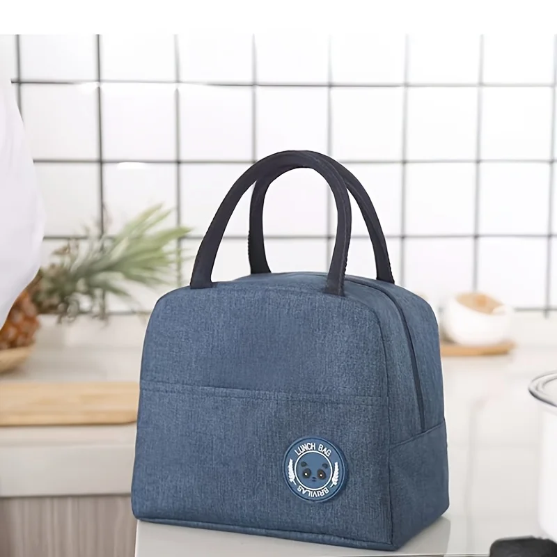 Bolsa de almuerzo duradera de 1 pieza, aislamiento mejorado, diseño cuadrado, fácil de lavar y cuidar las manos: perfecta para oficinas y escuelas