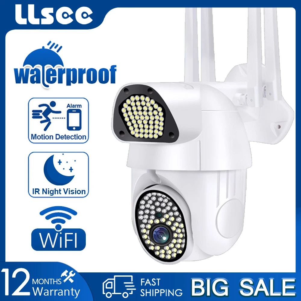 

LLSEE high-definition 5MP wireless outdoor high-definition wifi monitoring camera IP66 waterproof safety protection camera CCTV