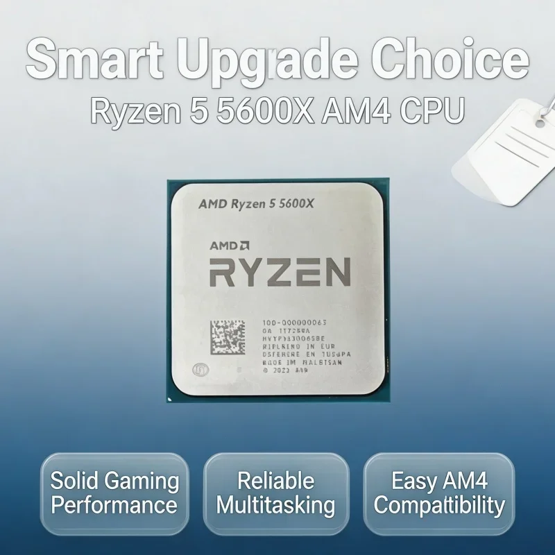 AMD Ryzen 5 5600X 32MB L3 Cache Gaming Processor 6‑Core 12‑Thread 65W Socket AM4 Tray CPU No Cooler