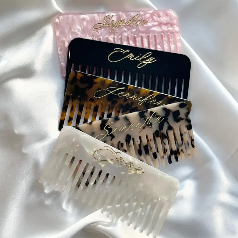 

Custom Name Hair Comb Personalized Rhinestone Hairbrush with Name Engraved Comb Bridesmaid Gift Birthday Gift for Her