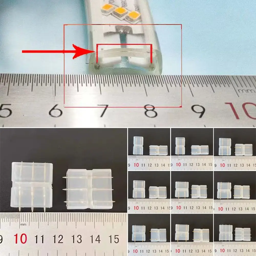 Neon Strip Corner Connector I Shape Middle Connectors 2 Pin 3Pin For 2835 SMD Single Color/RGB LED Strip Lights