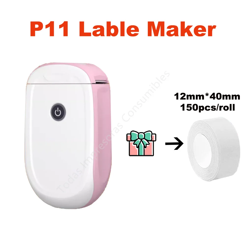 

P11 Portable Label Maker Machine with 10PK tape Mini Pocket Thermal Label Printer Bluetooth Price DIY Date Sticker Label Machine