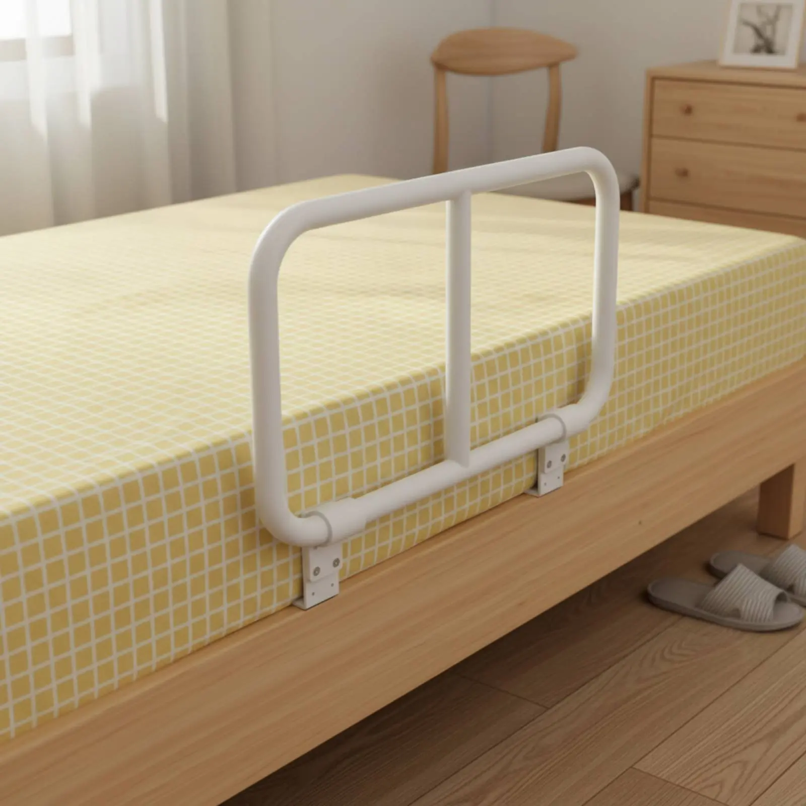 

Elderly Bed Safety Guardrail Easy Installation Foldable Bed Assist Rail Mobility Aid Sturdy Duty for Seniors