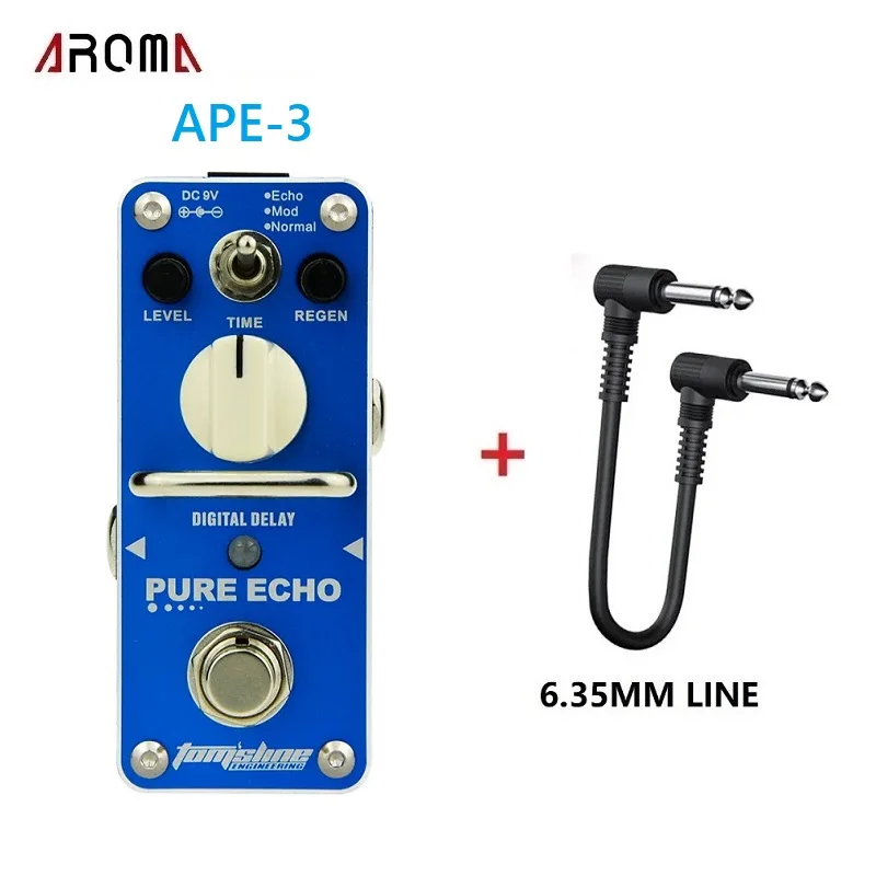 

AROMA Tom'sline APE-3 Pure Echo Digital Delay Electric Guitar Effect Pedal Mini Single Effect with True Bypass