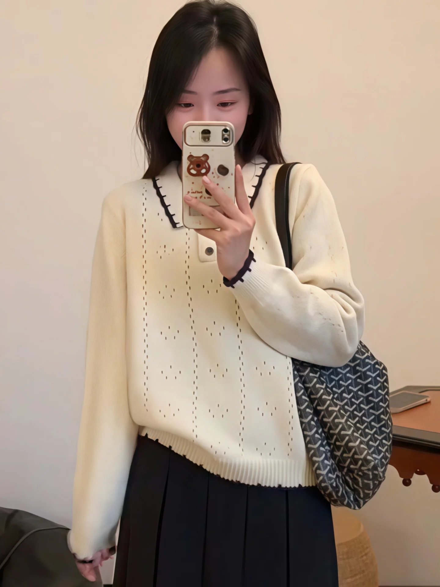 

Early Autumn Lazy Knitted Top Hollow out Collar Women's Faion Soft Loose Fit Long Sve Casual Sle Comfortable Knitwear