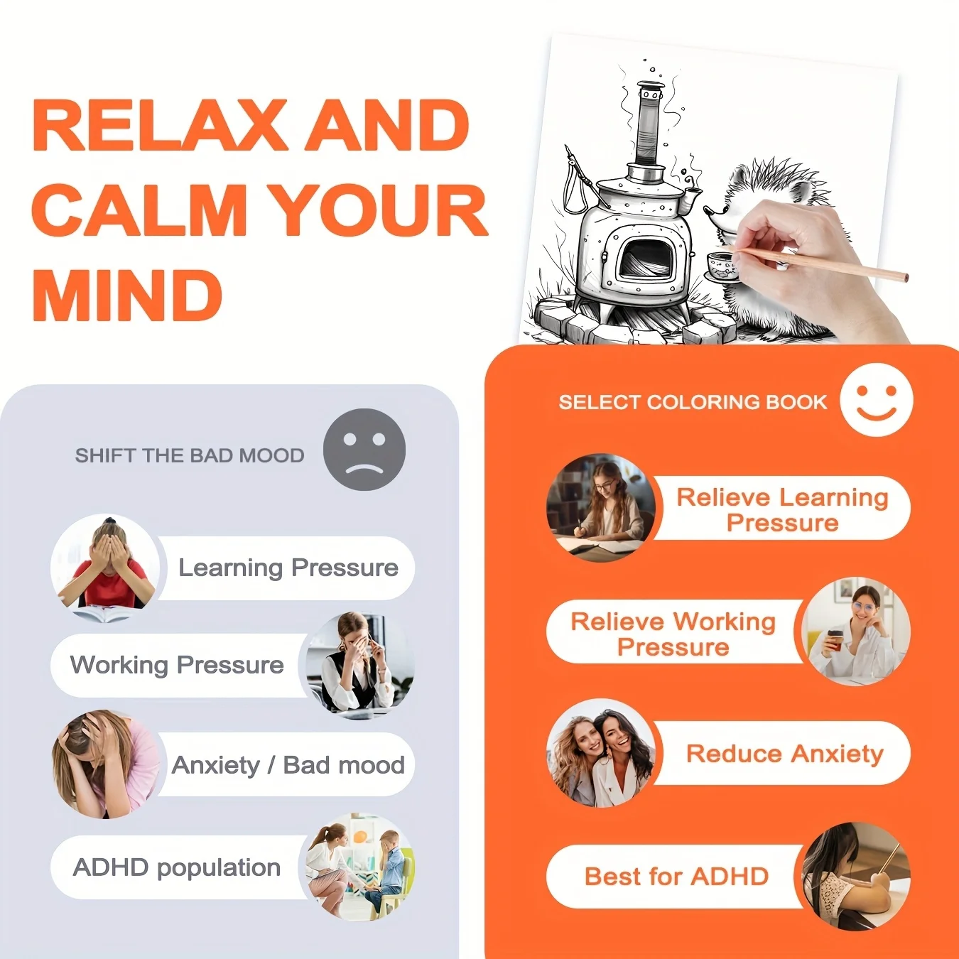 1 Pc 25 Pages Cute Cartoon Animals Coloring Book Teens Adults Reduce Anxiety And Promote Relaxation Self Drawing Book