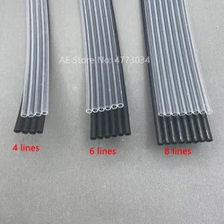 5M 4 6 8 lines Ink Tube For Large Format Inkjet Solvent UV Flatbed Printer TransparenBlack Ink Pipe Hose 3*2mm 4*3mm 5*3mm 6*4mm