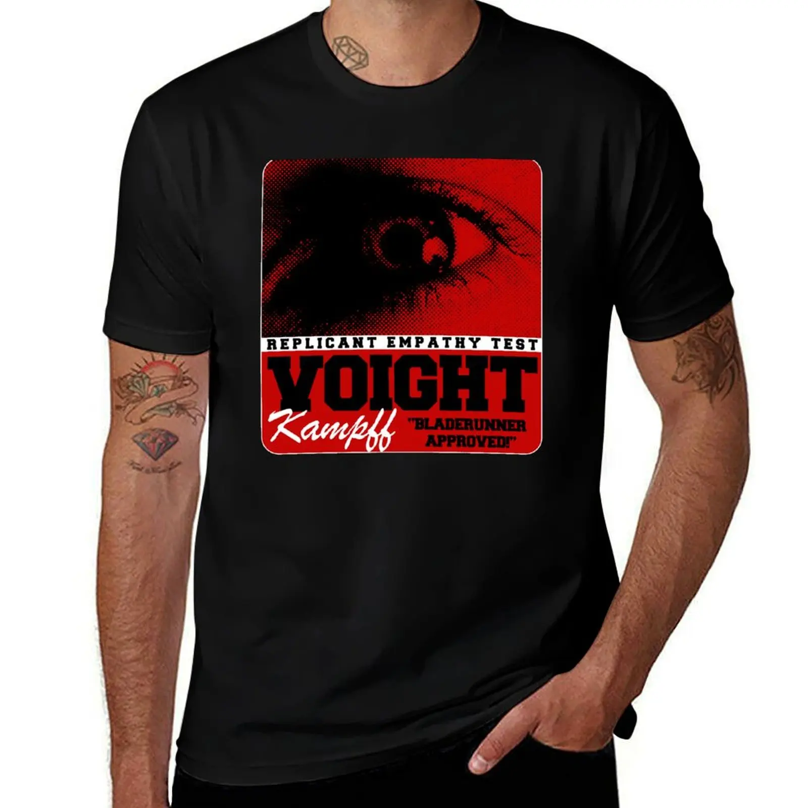Voigt Kampff Replicant Empathy Test T-Shirt Outdoor Work Short Sleeve Top T-Shirt