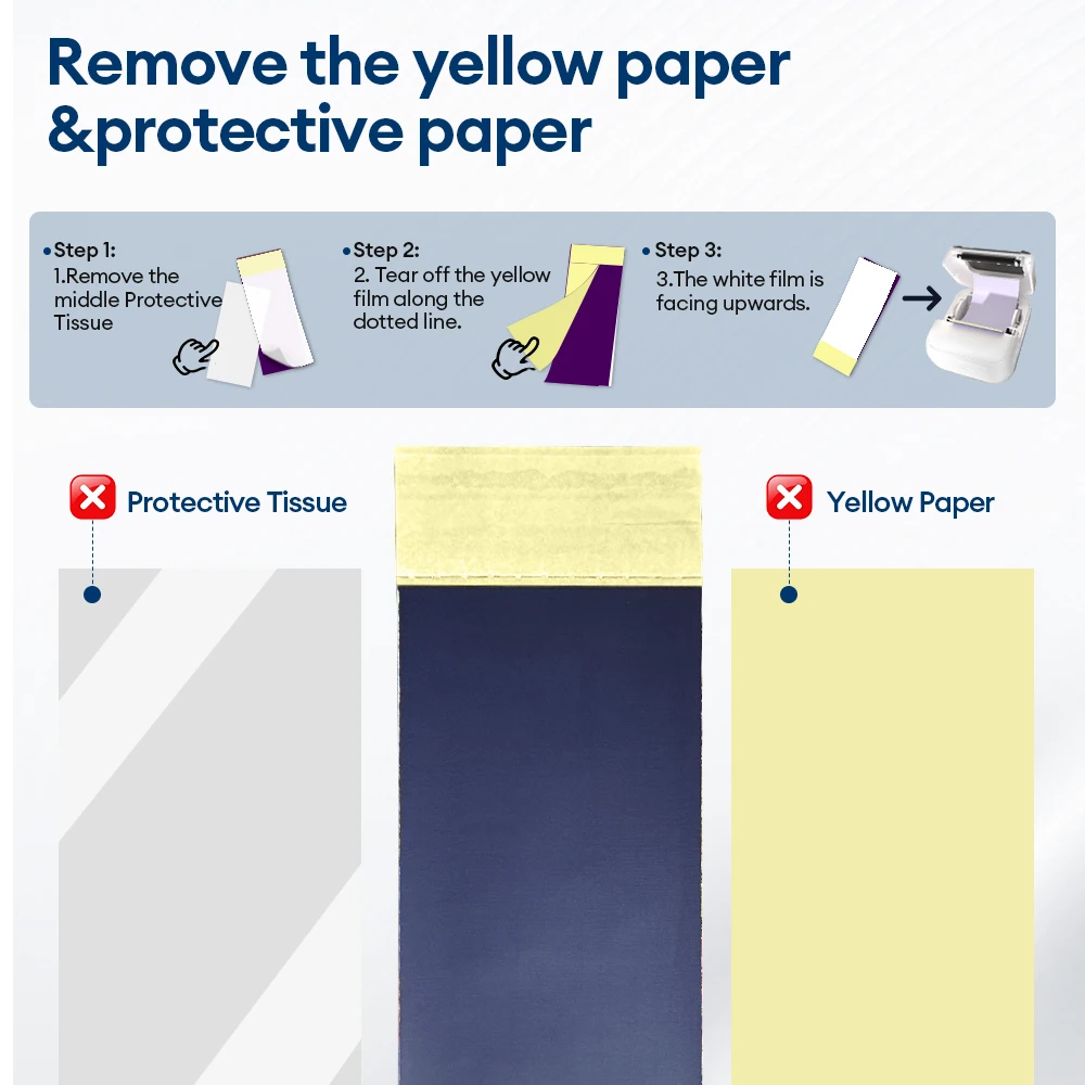 2Inch Tattoo Paper 50mm Mini Tattoo Transfer Papers For C50 Mini Portable Thermal Printer Stencil Transfer Paper Template Copier