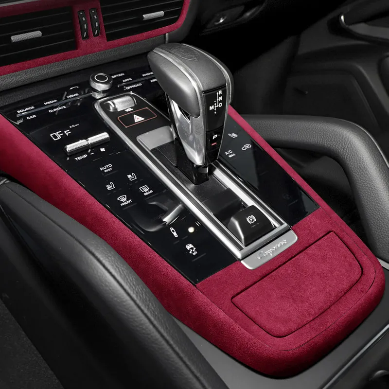 For Porsche Cayenne ABS High end suede modified central control panel gear shift side frame decorative sticker protective frame